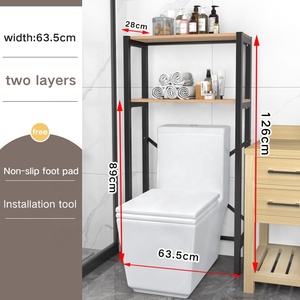 Multilayer Metal <strong>Steel</strong> Tube <strong>Pipe</strong> Washing Machine Shelf <strong>Rack</strong> Bathroom <strong>Storage</strong> Shelves Saving Over Toilet <strong>Storage</strong> <strong>Rack</strong> Shelf - Product Image 5