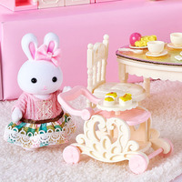 2025 Offre Spéciale lapin jouer maison famille maison de poupée cuisine jouets Simulation bricolage lapin maison accessoires jouets pour filles