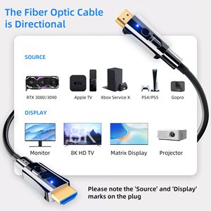 Câble <span class=keywords><strong>HDMI</strong></span> en fibre optique amovible SYONG, micro-connecteur, haute vitesse 4K/<span class=keywords><strong>8K</strong></span>, compatible avec TV, projecteur, PC, moniteur - Product Image 4