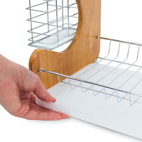 Égouttoir à vaisselle double couche en acier inoxydable extensible, grande capacité, pour cuisine et organisation domestique