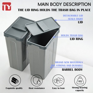 Modern Pull Out Double Bin Eco-Friendly Multi-Function Steel+ABS Trash Can 3-Year Warranty Bottom Mount Waste Sorting System - Product Image 2
