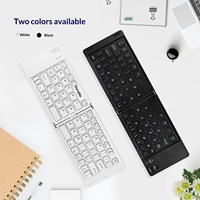 Mini Teclado Plegable Portátil, Teclado Inalámbrico BT Recargable para Viajes, Compatible con Android, Laptop, PC y Tablet