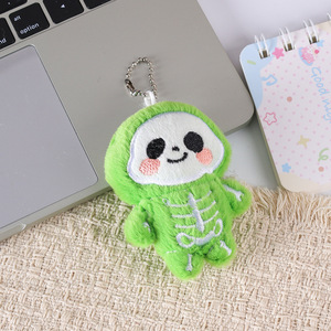 Cute Skeleton Plush Keychain Colorful Stuffed Bag Charm Halloween Soft Plush Pendant Key <b>Ring</b> Wholesale - Product Image 6
