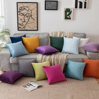 Housse de coussin en velours de luxe 45*45cm personnalisable taie d'oreiller solide tissé maison canapé décoration pour lit chaise canapé hôtel