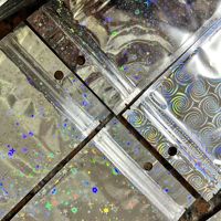 Bolsa de Plástico Mylar Holográfica Brillante Personalizada con Cierre Hermético, Diseño de Estrella en Espiral Láser, a Prueba de Olores, para Dulces y Joyería