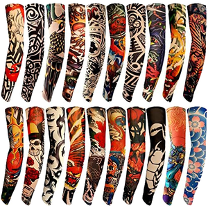 Cubierta de tatuaje para ciclismo, bicicleta, protección UV, <span class=keywords><strong>Mangas</strong></span> de brazo, guantes protectores para hombres y mujeres, <span class=keywords><strong>Mangas</strong></span> de brazo para exteriores - Product Image 1