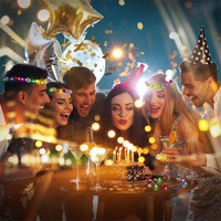 Bandeau couronne de fleurs à LED Bandeaux à fleurs pour accessoires de cheveux Mariage Plage Fête Anniversaire Cosplay Cadeaux