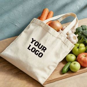 Women Reusable Use Customized Logo High Quality Size Fashion Organic Folding Cotton Canvas Tote Bag Custom Promotional Gifts - Product Image 1
