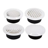 Diffuseur d'air de plafond rond réglable, grille de ventilation en plastique détachable pour salle de bain, cuisine, ventilateur d'extraction, ventilation CVC
