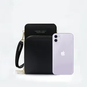 महिलाओं के बैग कोरियाई फैशन नई विकर्ण पार ठोस रंग multifunctional मोबाइल फोन बैग छोटे महिलाओं कंधे बटुआ 2020