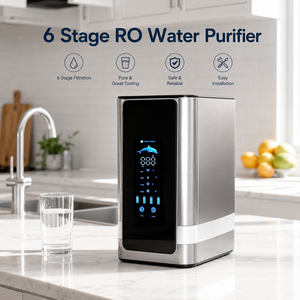 Système de purification d'eau par osmose inverse domestique certifié CE, prix direct usine, 6 étapes avec système de filtration intelligent à 6 étapes (PPF+C) - Product Image 4
