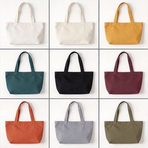 Sacs fourre-tout en toile de couleur unie OEM - Sacs de courses en coton personnalisés en usine pour supermarchés, sacs en toile réutilisables très résistants - Product Image 2