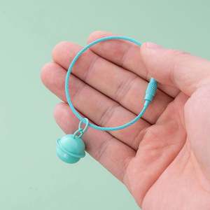 5厘米螺丝锁定不锈钢钢丝绳钥匙扣铃铛电缆绳钥匙扣线环钥匙扣行李牌 - Product Image 6