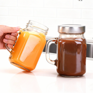 Frasco <span class=keywords><strong>de</strong></span> Vidrio Cuadrado <span class=keywords><strong>de</strong></span> Boca Ancha <span class=keywords><strong>de</strong></span> 16 oz, 500 ml, 480 ml, Hermético, con Tapa Profunda para Conservas y Miel - Product Image 3