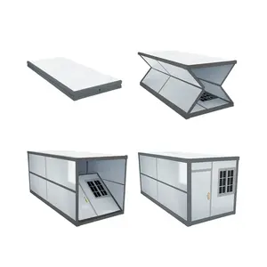 China manufacturer prefabricated foldable 20 ft office folding container house homes