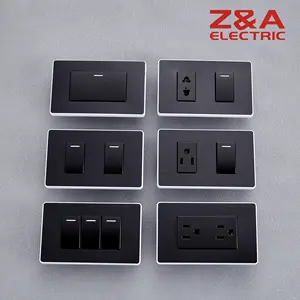 Ag série eua design fino interruptor de parede, luz modular diferente interruptor de porta sino interruptor de parede elétrico