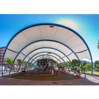 Estructura de Membrana Tensada de Acero PVDF Moderna, Impermeable, Duradera para las Cuatro Estaciones, Cubierta para Techos de Edificios, Toldo, Carpa para Paisajes