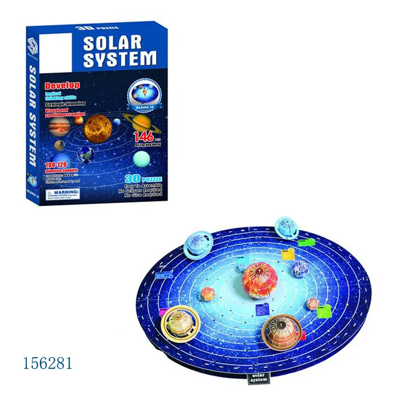 Children DIY Handmade 3D paper Educational Toy Earth Planet Globe Solar System Assemble 3D Puzzle Toy FOR KIDS