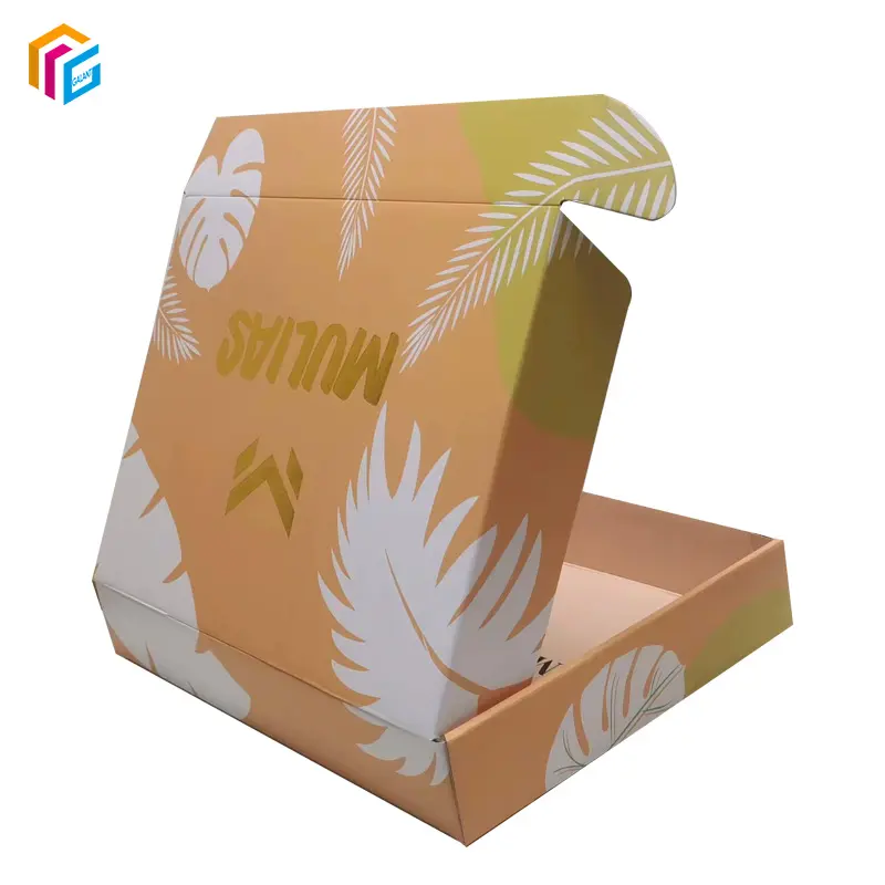 Boîte en carton avec Logo imprimé personnel, coloré, grande boîte postale écologique pour cadeaux, boîte d'emballage en carton ondulé pour cosmétiques, Offre Spéciale