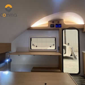 2024 Caravana en forma de lágrima personalizada Barato Mejor Fabricación asequible <span class=keywords><strong>750kg</strong></span> Mini Camper Rv personalizado de venta al por mayor Road Teardrop - Product Image 5