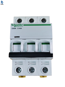 Interruptor de Circuito en Miniatura IC65N 3P D40A, Interruptor de Sobrecarga, Interruptor de Bajo Voltaje, 3 Polos, 40A, Montaje en Riel DIN - Product Image 1