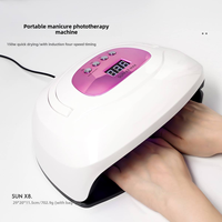 Lampe de photothérapie UV LED professionnelle SUNX8 à double source lumineuse, outil de nail art, sèche-ongles, lampe à gel pour ongles, salon à domicile