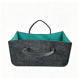 Grand panier de rangement pliable en feutre pour coffre de voiture, idéal pour les courses, avec poignées, bac de rangement utilitaire pour SUV et camion - Product Image 4