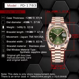 PAGANI DESIGN 1783 Men's Watches 2025 Top Luxury NH36A Mechanical <b>Wristwatches</b> DD40 AR Sapphire <b>Automatic</b> Watch for Men Sports - Product Image 2