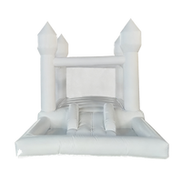 Château gonflable commercial personnalisé en PVC avec toboggan et piscine à balles, capacité 4 personnes, idéal pour les fêtes d'anniversaire