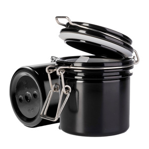 Multifunctional Stylish Fall Resistant Airtight BPA Free PET 200ml Black Flip Top Food Storage <b>Jars</b> - Product Image 1