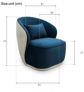 Sillón de Lujo Bule Light para Hotel, Oficina, Sala de Recepción, Sala de Actividades, Sillón de Descanso, Sofá Moderno, Sillón Tipo Lounge - Product Image 6
