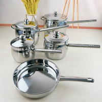 Royal Louis Lot de 9 ustensiles de cuisine en acier inoxydable Grande capacité Marmites à soupe et à bouillon avec longue poignée Ustensiles de cuisine à fond épais