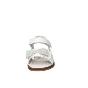 Balducci Girls' White Sandal 27 <b>Flat</b> With Rhinestone Bow Detail - Product Image 3