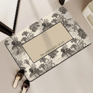 Alfombra de Baño de Tierra de Diatomeas con Diseño Floral, Rectangular, Antideslizante, de Secado Rápido, Ecológica, para Uso Doméstico - Product Image 2