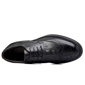 Black Genuine Leather Oxford <b>Dress</b> Shoes Pointed Toe Lace-Up Anti-Slippery <b>Rubber</b> Outsole All Seasons Office & Career - Product Image 3
