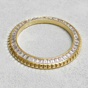 Blingbling Gold - Piezas de Repuesto para Bisel de Reloj con Incrustaciones de Diamantes de Laboratorio, Hechas a Mano con Materiales Reciclados, Ligeras, de Acero Inoxidable, de 40 mm - Product Image 3