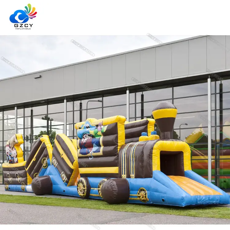 Customized outdoor event run obstacle castle games 5k inflatable obstacle course