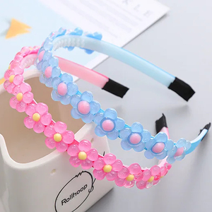 كوريا عصابة رأس صغيرة مزينة بالزهور للفتيات والرضع عصابات شعر بلاستيكية - Product Image 2