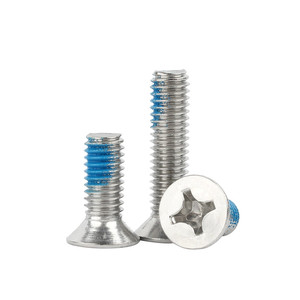 Tornillo de máquina avellanado de acero inoxidable azul Nylok de alta calidad, tamaño métrico DIN965 M2 M2.5 M3 M4, venta directa de fábrica - Product Image 3
