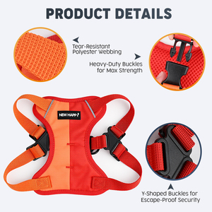 Nuevo Arnés para Perro Personalizado de Doble Tono, Anti-Escape, Reflectante, Transpirable, con Malla, Chaleco de Entrenamiento <span class=keywords><strong>en</strong></span> Forma de Y para Pasear <span class=keywords><strong>Perros</strong></span> - Product Image 2