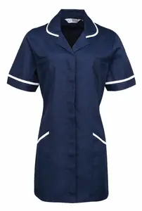 Cheap Polyester Cotton Nurse Hospital Uniform White Nursing Dress Nurse Top For Women Hospital Gown