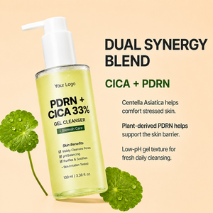 Gel Nettoyant Purifiant PDRN Équilibrant le Sébum, Apaise les Peaux à Tendance Imperfectible, Utilisation Quotidienne Douce, Testé Contre les Irritations Cutanées, Gel Nettoyant PDRN Cica - Product Image 5