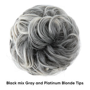 Peluca corta para mujeres americanas para comercio exterior para <span class=keywords><strong>Amazon</strong></span>, pelo <span class=keywords><strong>de</strong></span> moño Invisible sintético, peluca larga esponjosa Natural, Anillo para el cabello - Product Image 5