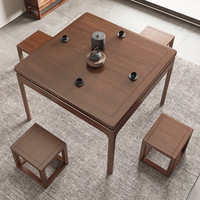 Nouvelle table à manger carrée en bois massif chinois avec jeu de cartes et jeu d'échecs des Huit Immortels, design moderne, montage facile