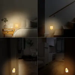 Yüksek kaliteli hassas küçük duvar plug-in led sensörü gece lambası bebek odası otomatik şafak karanlık anlamda aydınlatma