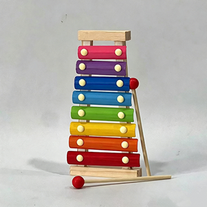 Ensemble d'instruments de percussion en bois colorés en gros avec xylophone, tambourin et maracas pour l'éducation musicale et le jeu des enfants - Product Image 5