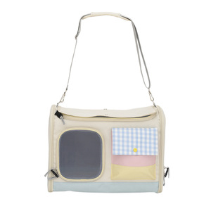 Bolsa de Transporte para Mascotas Hoopet, Bolsa para Gatos de Tela Oxford Transpirable, Portátil, de Hombro y Cruzada, Gran Capacidad 5-7kg, Diseño a Cuadros - Product Image 3