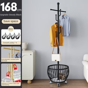 Porte-manteau de luxe moderne et simple à roulettes, artisanat en métal <span class=keywords><strong>pour</strong></span> le rangement des vêtements de maison, cintre de sol facile à déplacer <span class=keywords><strong>pour</strong></span> le salon - Product Image 4