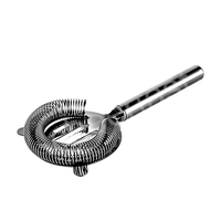 Excellent shaker à cocktail en argent, filtre en acier inoxydable 304, outils de bar, boisson, filtre à cocktail rose doré, poignée