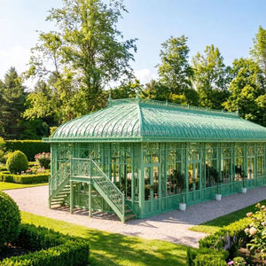 Invernadero de Hierro Forjado Personalizado de Fábrica, Casa de Cristal para Exteriores, Pabellón de Jardín con Estructura de Acero, Gazebo, Jardín de Invierno, Solárium para Villa - Product Image 4